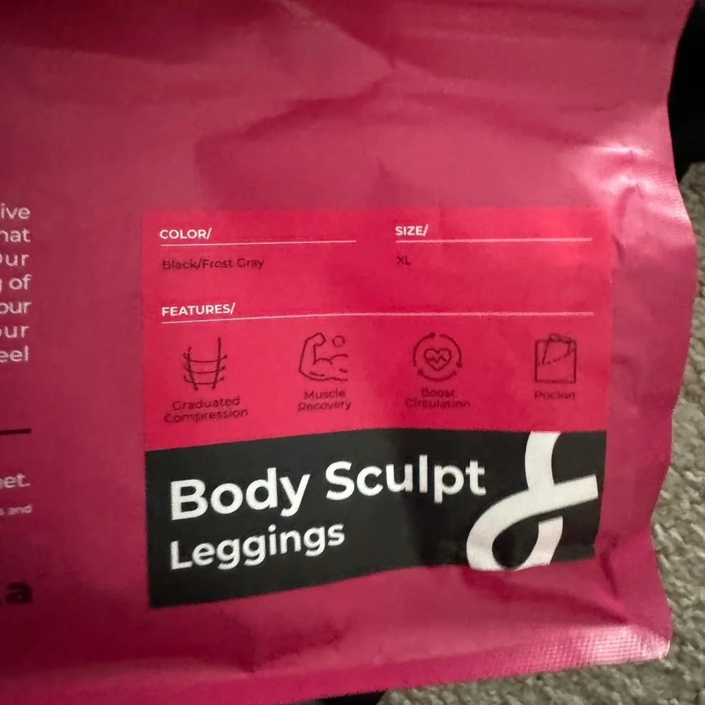 Fanka Body Sculpt Recovery Leggings. Black & Grey XL - Picture 12 of 12